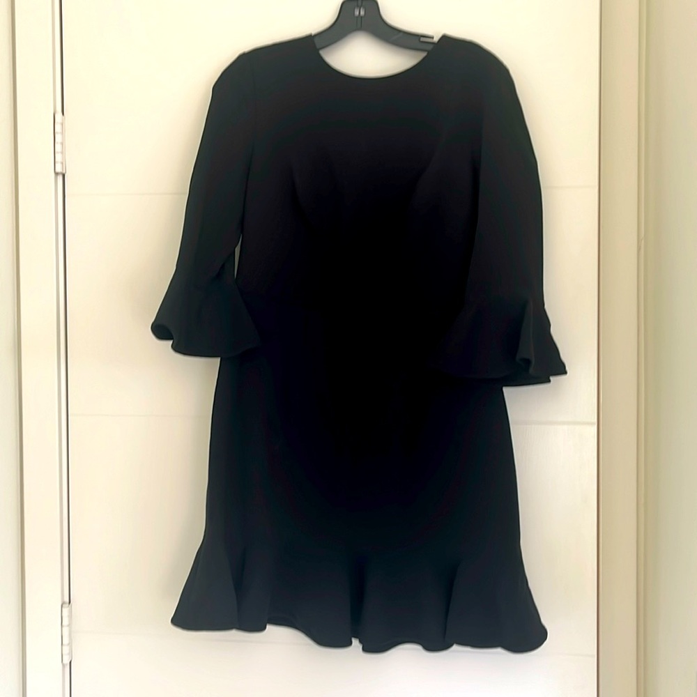 Black Dress with ruffle sleeves